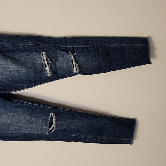 JB Just Black skinny distressed freyed hem medium wash denim jean 28 - Picture 3 of 7